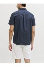 JREBGAVIN SOLID SHIRT SS - ΜΠΛΕ