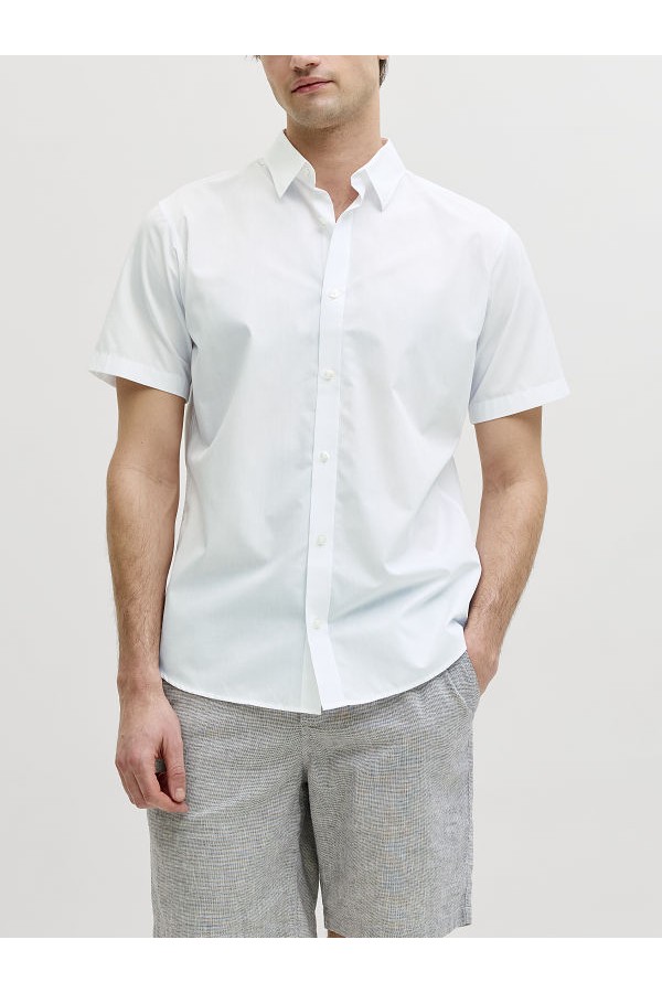 JREBGAVIN SOLID SHIRT SS - ΛΕΥΚΟ