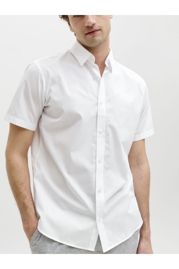 JREBGAVIN SOLID SHIRT SS - ΛΕΥΚΟ