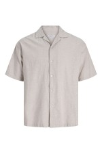 JJEBREEZE LINEN BLEND RESORT SHIRT SS SN - ΜΠΕΖ