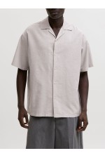 JJEBREEZE LINEN BLEND RESORT SHIRT SS SN - ΜΠΕΖ