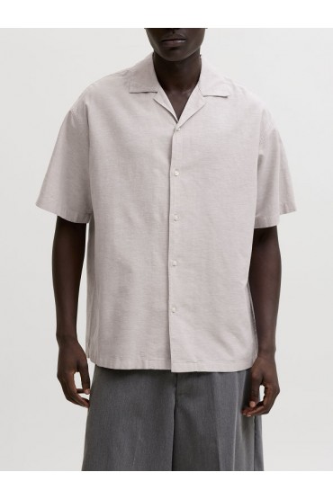 JJEBREEZE LINEN BLEND RESORT SHIRT SS SN - ΜΠΕΖ