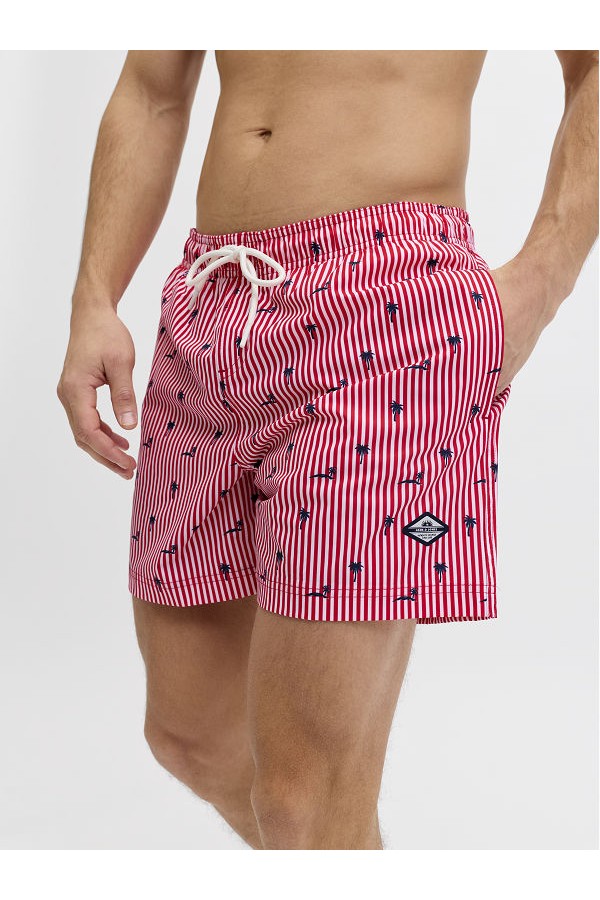 JPSTMAUI BREEZE MINI STRIPE SWIM SRT SN - ΚΟΚΚΙΝΟ