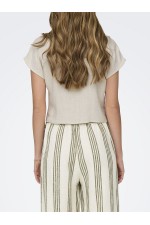 ONLSIESTA SS KNOT LIN BL SHIRT PNT NOOS - ΜΠΕΖ