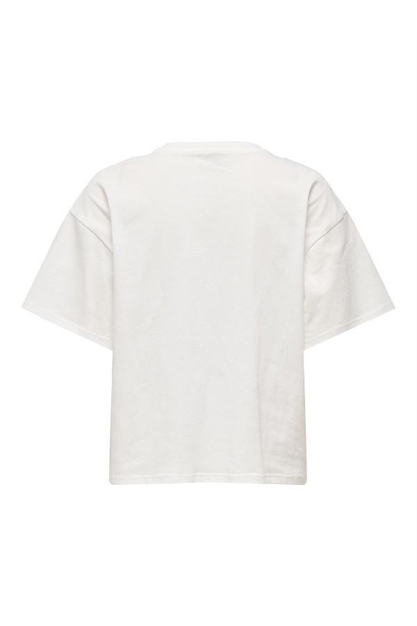 ONLTERZA S/S O-NECK TOP BOX JRS - ΛΕΥΚΟ