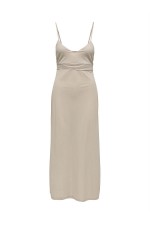 ONLSAKURA SL MIDI V-NECK STRAP DRESS WVN - ΜΠΕΖ