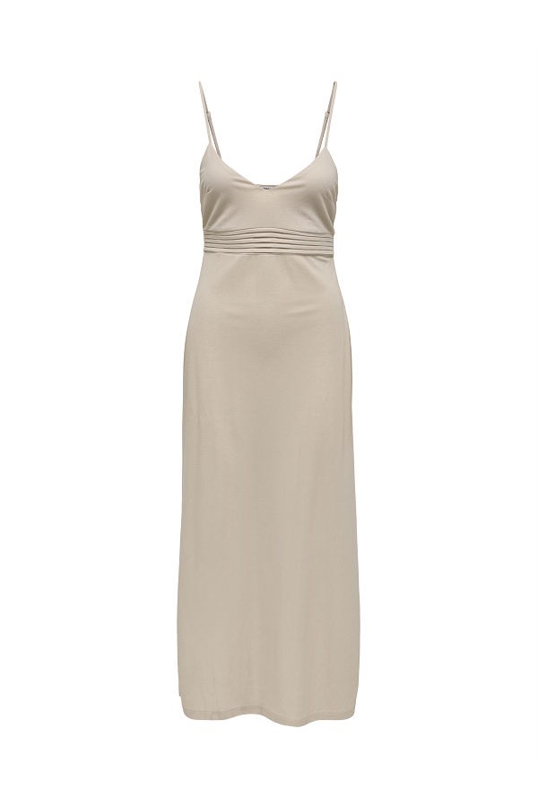 ONLSAKURA SL MIDI V-NECK STRAP DRESS WVN - ΜΠΕΖ