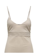ONLSAKURA SL MIDI V-NECK STRAP DRESS WVN - ΜΠΕΖ