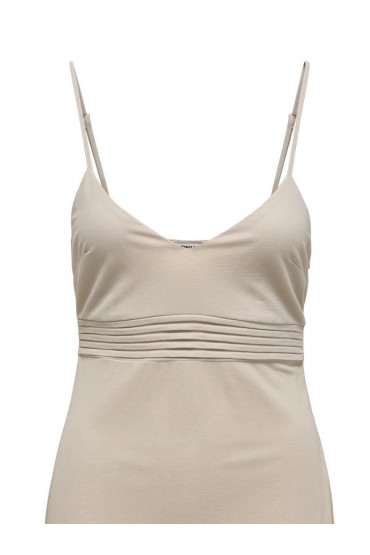 ONLSAKURA SL MIDI V-NECK STRAP DRESS WVN - ΜΠΕΖ