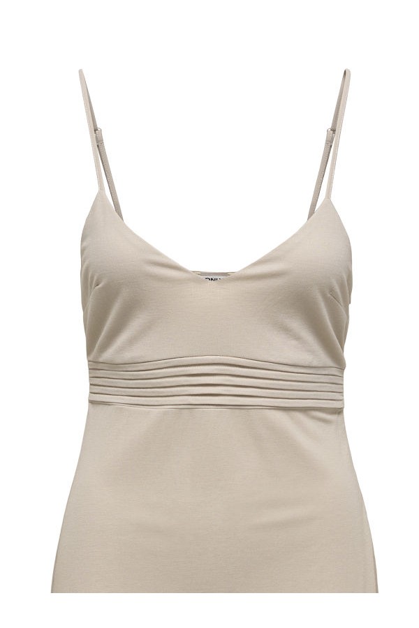 ONLSAKURA SL MIDI V-NECK STRAP DRESS WVN - ΜΠΕΖ