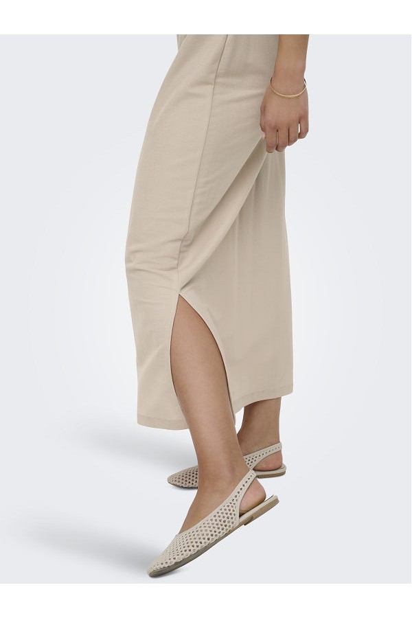 ONLSAKURA SL MIDI V-NECK STRAP DRESS WVN - ΜΠΕΖ