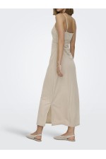 ONLSAKURA SL MIDI V-NECK STRAP DRESS WVN - ΜΠΕΖ