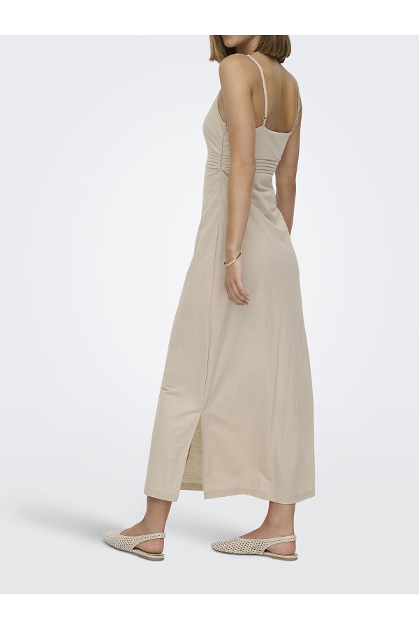 ONLSAKURA SL MIDI V-NECK STRAP DRESS WVN - ΜΠΕΖ