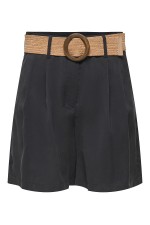 ONLIBIZA HW BELT SHORTS PNT - ΜΑΥΡΟ