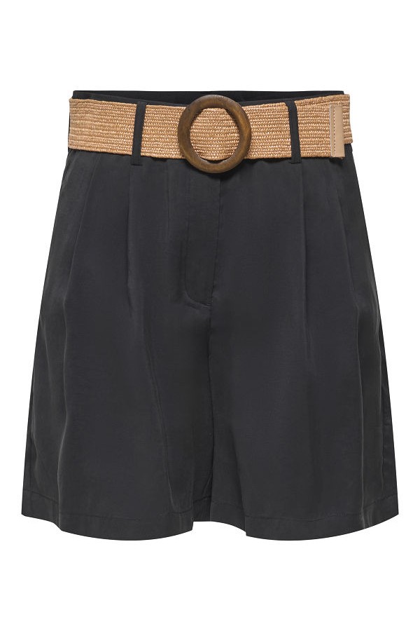 ONLIBIZA HW BELT SHORTS PNT - ΜΑΥΡΟ