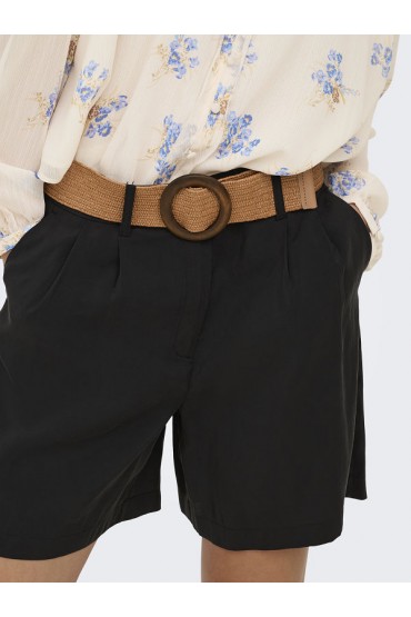 ONLIBIZA HW BELT SHORTS PNT - ΜΑΥΡΟ