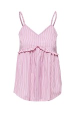 ONLLORIS STRAP FLOWY TOP WVN - ΡΟΖ