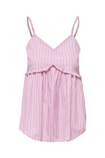 ONLLORIS STRAP FLOWY TOP WVN - ΡΟΖ