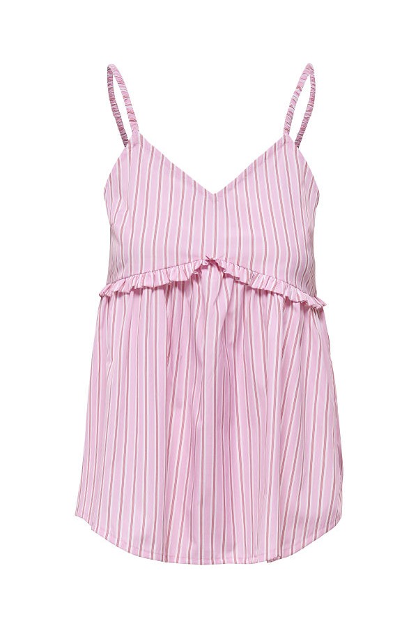 ONLLORIS STRAP FLOWY TOP WVN - ΡΟΖ