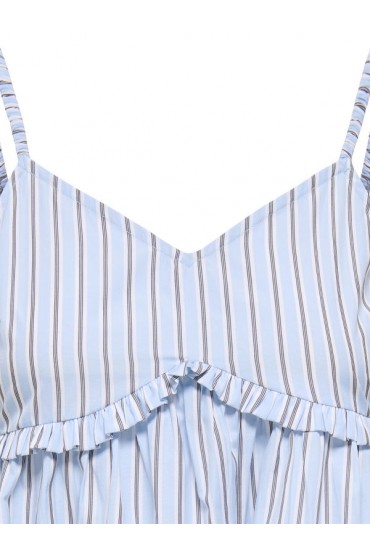 ONLLORIS STRAP FLOWY TOP WVN - ΜΠΛΕ ΑΝΟΙΧΤΟ