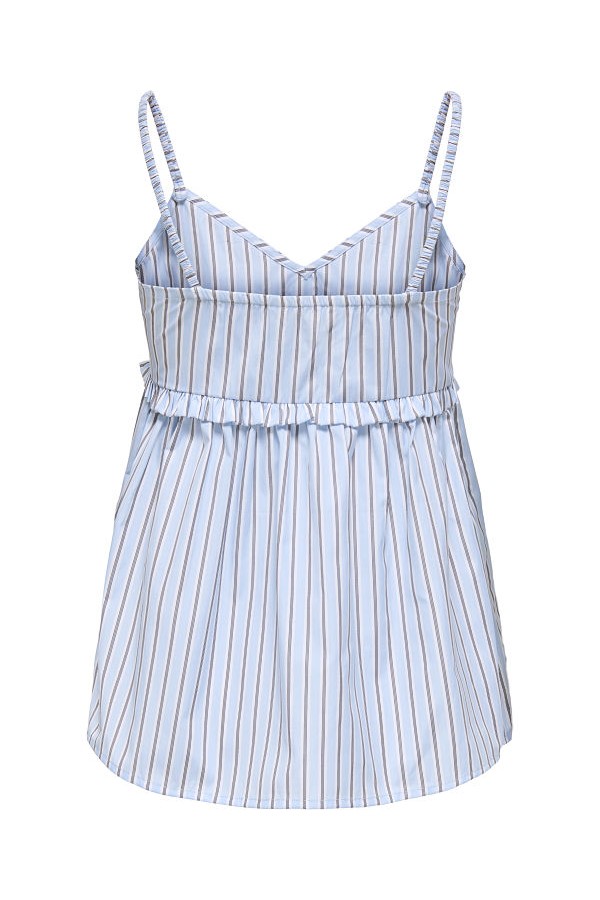 ONLLORIS STRAP FLOWY TOP WVN - ΜΠΛΕ ΑΝΟΙΧΤΟ