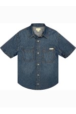 BECKFORD BLUE SHORT SLEEVESHIRT - ΜΠΛΕ