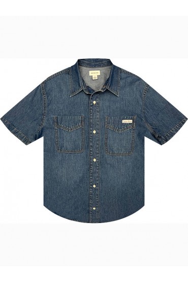 BECKFORD BLUE SHORT SLEEVESHIRT - ΜΠΛΕ