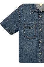 BECKFORD BLUE SHORT SLEEVESHIRT - ΜΠΛΕ