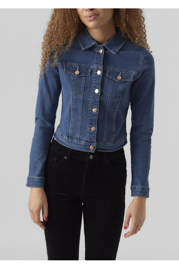 VMLUNA LS SLIM DNM JACKET MIX - ΜΠΛΕ