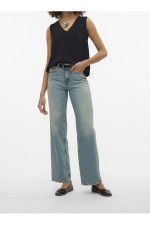 VMALVA S/L V-NECK TOP WVN GA EXP - ΜΑΥΡΟ