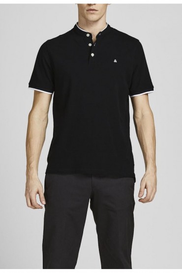 JJEPAULOS MAO POLO SS NOOS - ΜΑΥΡΟ