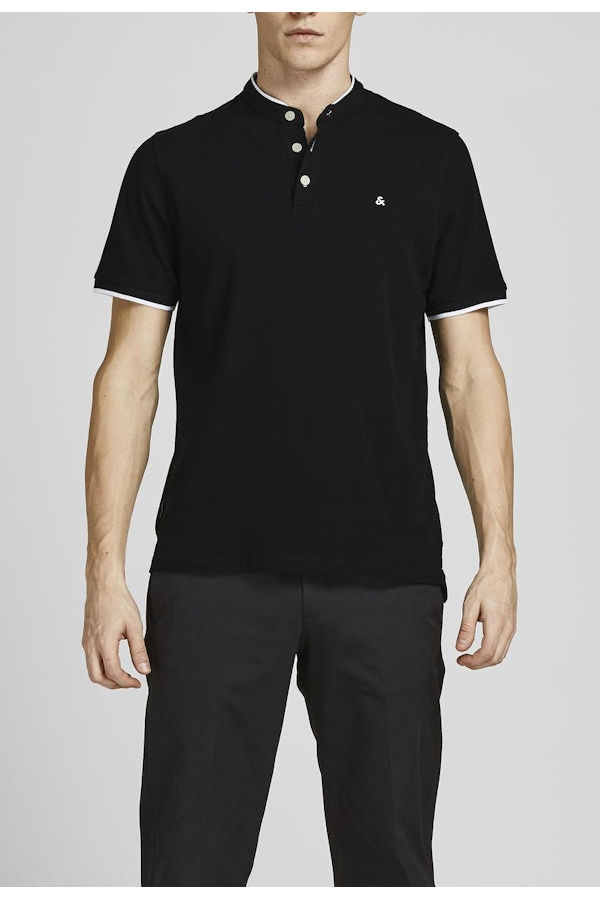 JJEPAULOS MAO POLO SS NOOS - ΜΑΥΡΟ