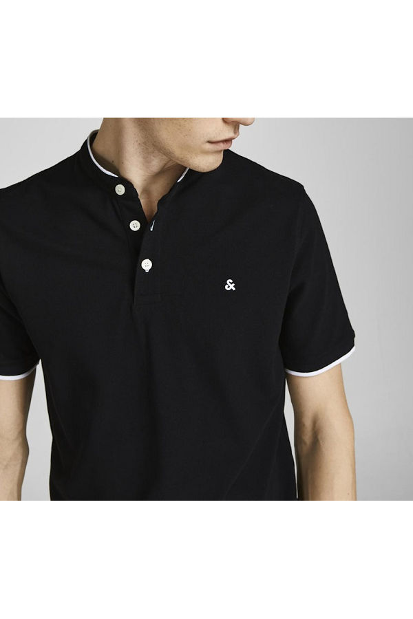 JJEPAULOS MAO POLO SS NOOS - ΜΑΥΡΟ