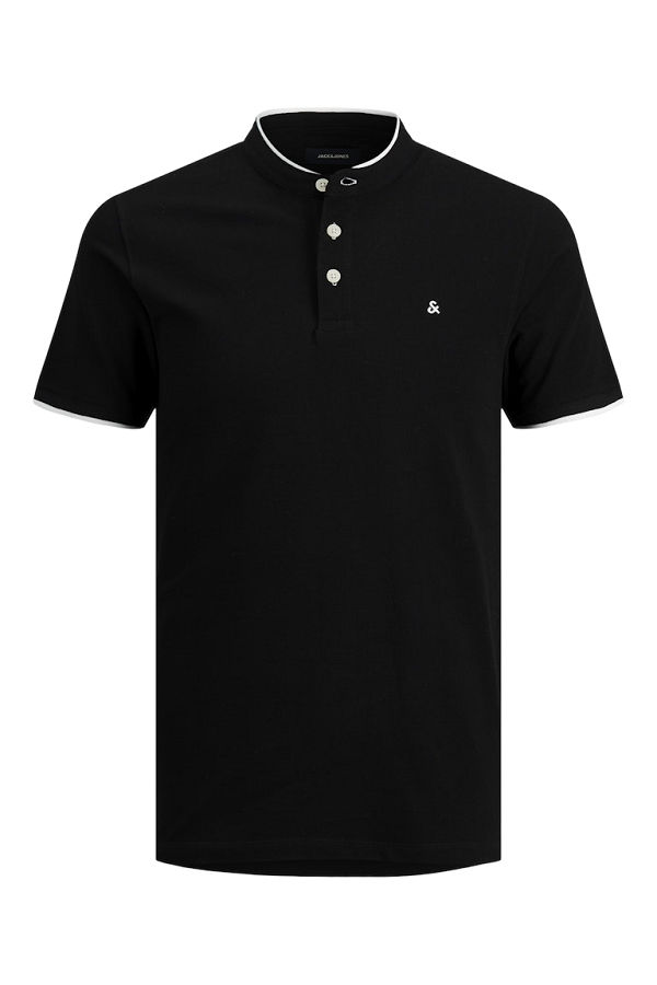 JJEPAULOS MAO POLO SS NOOS - ΜΑΥΡΟ