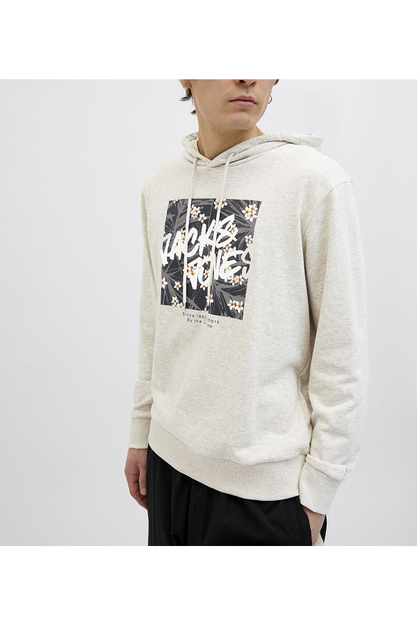 JJHAWAII SHAPE SWEAT HOOD - ΓΚΡΙ
