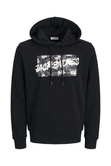 JJHAWAII SHAPE SWEAT HOOD - ΜΑΥΡΟ