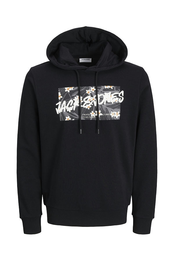 JJHAWAII SHAPE SWEAT HOOD - ΜΑΥΡΟ
