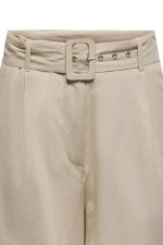 ONLJAKIRI LINEN BUCKLE SHORTS PTM - ΜΠΕΖ