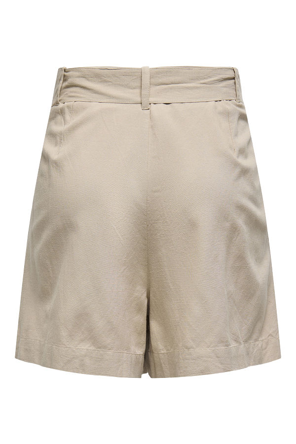 ONLJAKIRI LINEN BUCKLE SHORTS PTM - ΜΠΕΖ