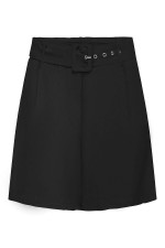 ONLJAKIRI LINEN BUCKLE SHORTS PTM - ΜΑΥΡΟ