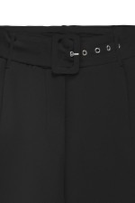 ONLJAKIRI LINEN BUCKLE SHORTS PTM - ΜΑΥΡΟ