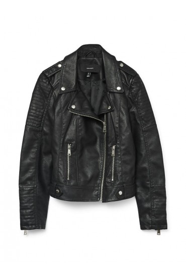 VMKERRIULTRA SHORT COATED JACKET NOOS - ΜΑΥΡΟ