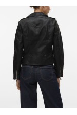 VMKERRIULTRA SHORT COATED JACKET NOOS - ΜΑΥΡΟ