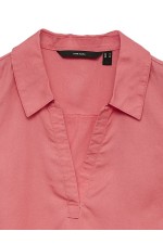 VMHARPER SL COLLAR SHORT TENCEL TOP - ΠΟΡΤΟΚΑΛΙ