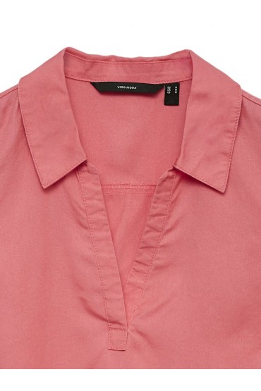 VMHARPER SL COLLAR SHORT TENCEL TOP - ΠΟΡΤΟΚΑΛΙ