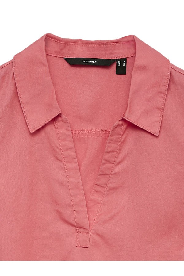 VMHARPER SL COLLAR SHORT TENCEL TOP - ΠΟΡΤΟΚΑΛΙ