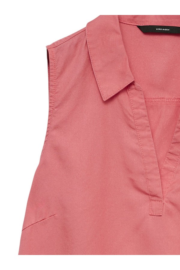VMHARPER SL COLLAR SHORT TENCEL TOP - ΠΟΡΤΟΚΑΛΙ
