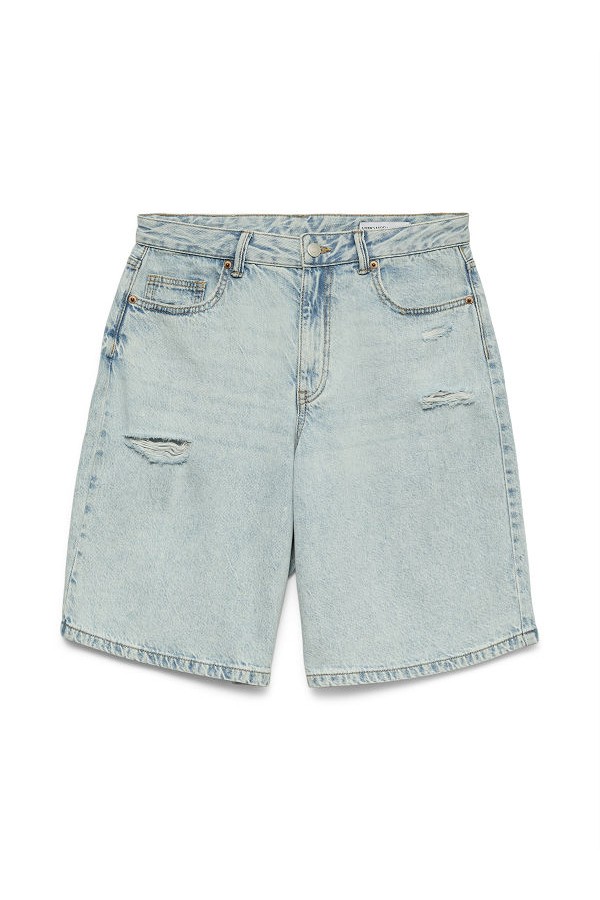 VMHADLEY MR BERMUDA DENIM SHORTS MIX - ΜΠΛΕ ΑΝΟΙΧΤΟ