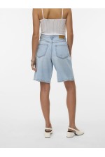 VMHADLEY MR BERMUDA DENIM SHORTS MIX - ΜΠΛΕ ΑΝΟΙΧΤΟ