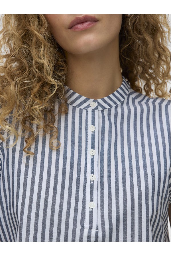 VMSELMA SS FRILL TOP - ΜΠΛΕ